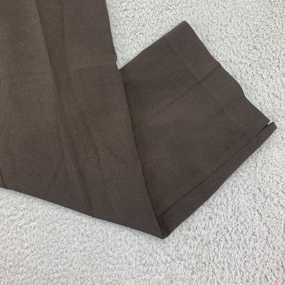 Emma James Pants Womens 4 Petite Brown Mid-Rise Straight Leg Stretch Dress Slack - Picture 7 of 10